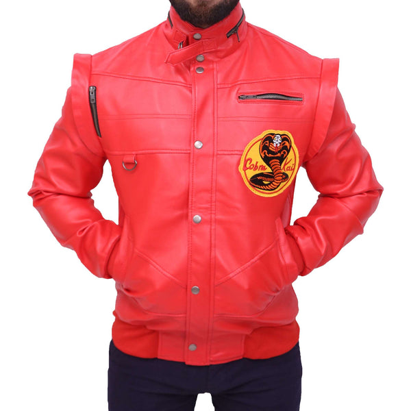 Karate Kid Cobra Kai Jacket  Cobra Kai Red Bomber Jacket for Sale