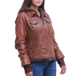  Leather Jacket With Hood