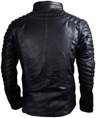 Superman Men's Genuine Black Leather Jacket