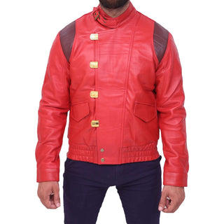 Akira Kaneda Capsule Logo Red Leather Jacket