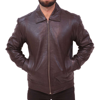 Men's Vintage Brown Leather Jacket