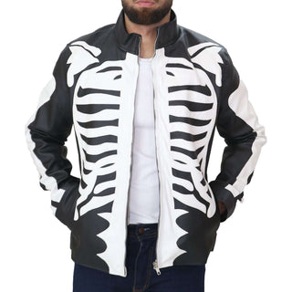leather skeleton jacket