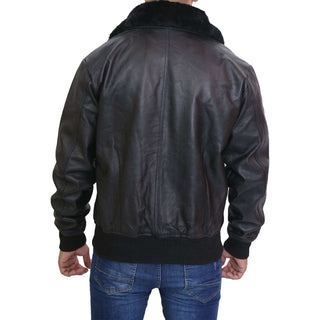 G1 Navy Black Leather Jacket
