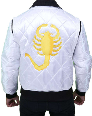 Ryan Gosling Drive Scorpion White Jacket