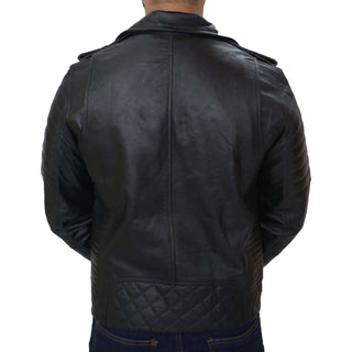 Mens Quilted Leather Jacket