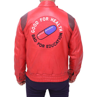 Akira Kaneda Capsule Logo Red Leather Jacket