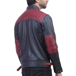 Black and Maroon Quilted jacket