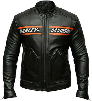 Bill Goldberg WWE Black Harley Davidson Biker Leather Jacket