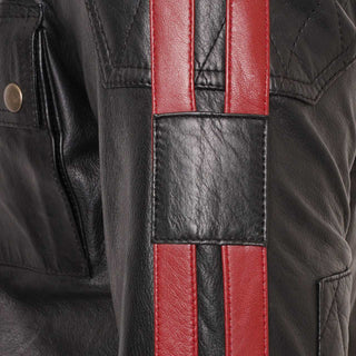 Daytona Leather Jacket Red Stripe