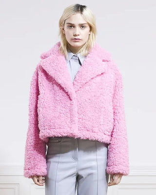 Enid Sinclair Pink Shearling Jacket