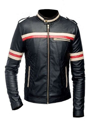 Red-And-White-Striped-Black-Motorcycle-Jacket