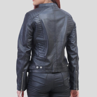 women biker leather jacket