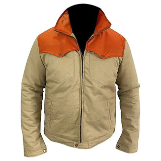 John Dutton Orange Beige Cotton Jacket