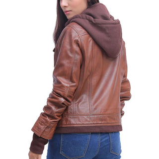 Womens Brown Leather Jacket 