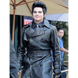 Adam Lambert Double Breasted Black Trench Coat