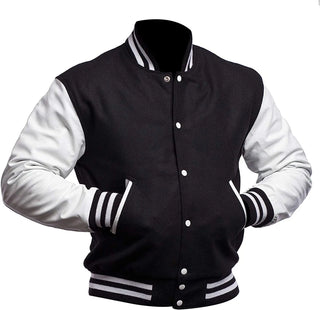 Black And White Varsity Jacket mens