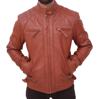 mens brown rider jacket
