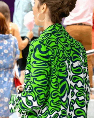 Emily in Paris Lily Collins Green Coat