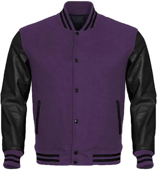 Purple And Black Varsity Jacket