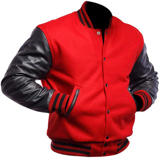 Red And Black Letterman Jacket