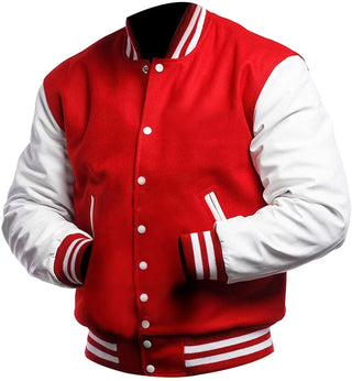Red And White letterman  Jacket