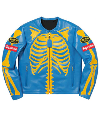 blue vanson supreme jacket