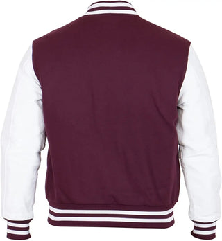Maroon And White Letterman Jacket