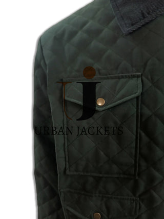 Yellowstone Green Quilted Jacket