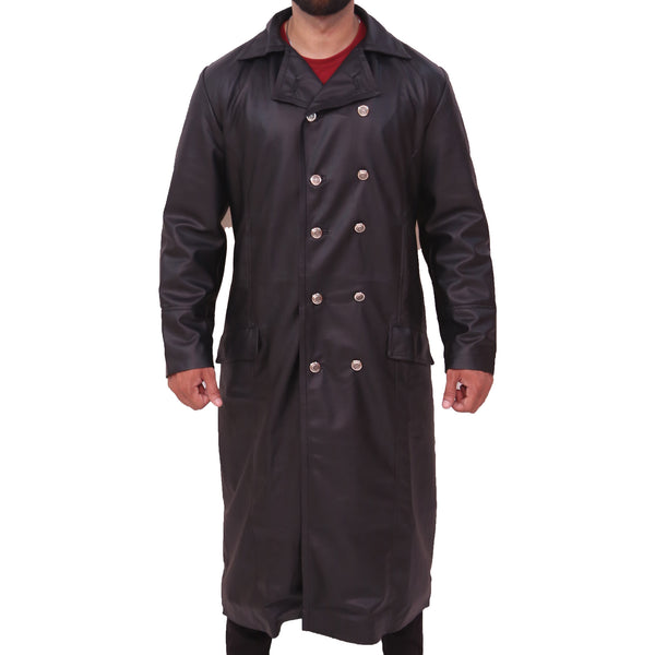 German Military Coat Men's Army Leather Coat - UrbanJacket