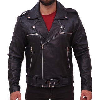 The Walking Dead Negan Jeffrey Black Biker Leather Jacket