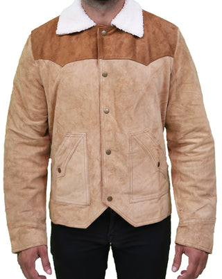 Yellowstone S03 John Dutton Genuine Men's Suede Leather Jacket