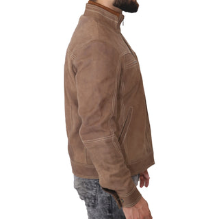 J9 Distressed Double collar Real Leather Jacket
