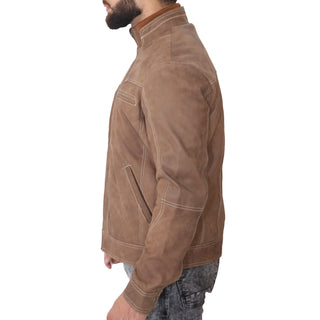 J9 Distressed Double collar Real Leather Jacket