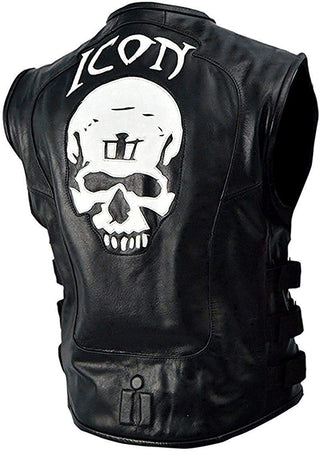 icon skull motorcycle vest