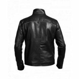 Punisher Skull Head Black Leather Jacket