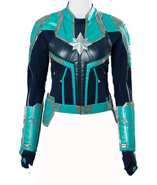 Captain Marvel Green Leather Jacket