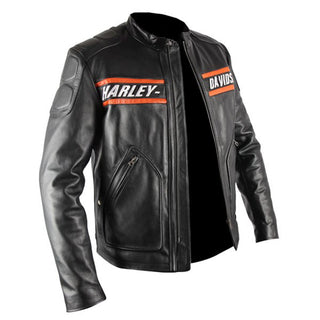 Bill Goldberg WWE Black Harley Davidson Biker Leather Jacket