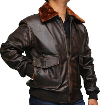 U.S Navy G-1 Military Flight Men's Genuine Leather Jacket