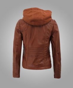 Women's Cafe Racer Brown Leather Jacket