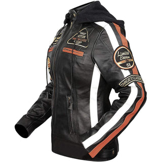 Women's Badges Biker Retro Moto Patches Motorcycle Genuine Jacket